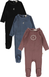 Lil Legs Loungewear Collection Baby Boys Girls Emblem Modal Cotton Stretchie - LEF