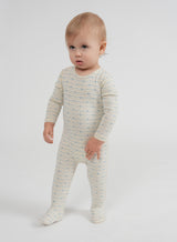 Whipped Cocoa Baby Boys Girls Striped Hearts/Stars Cotton Footie - SB6CY2859