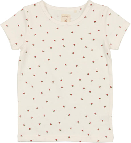 Analogie by Lil Legs Summer Print Collection Girls Tulip Short Sleeve Tee T-shirt