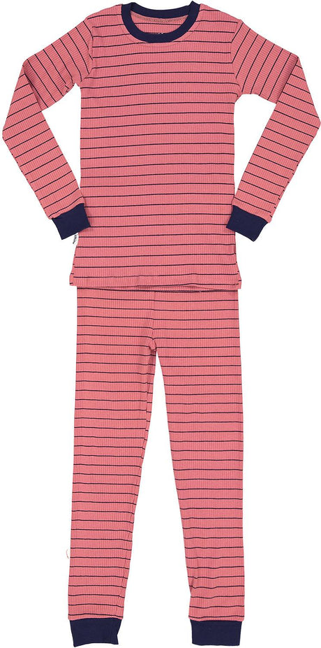 Shinu Boys Girls Ribbed Striped Cotton Pajamas - SC108-109