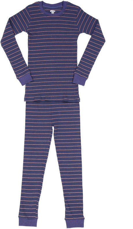 Shinu Boys Girls Ribbed Striped Cotton Pajamas - SC108-109