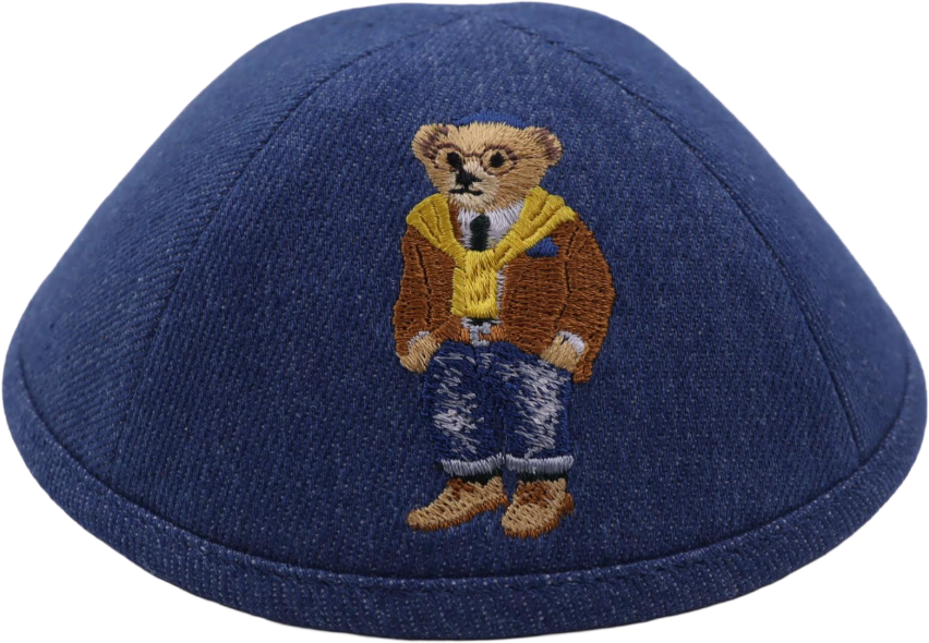 iKippah Tattered Jeans Bear Denim Yarmulka