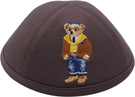 iKippah Tattered Jeans Bear Cotton Yarmulka