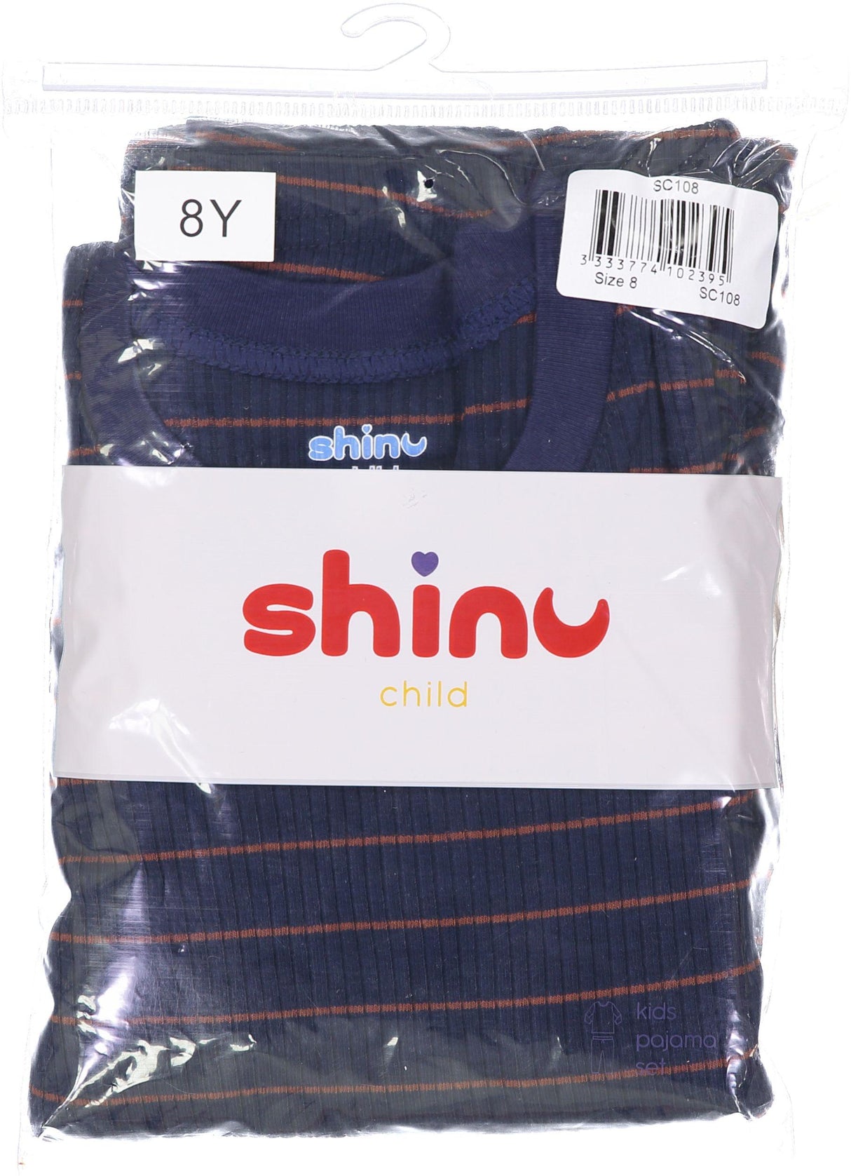 Shinu Boys Girls Ribbed Striped Cotton Pajamas - SC108-109