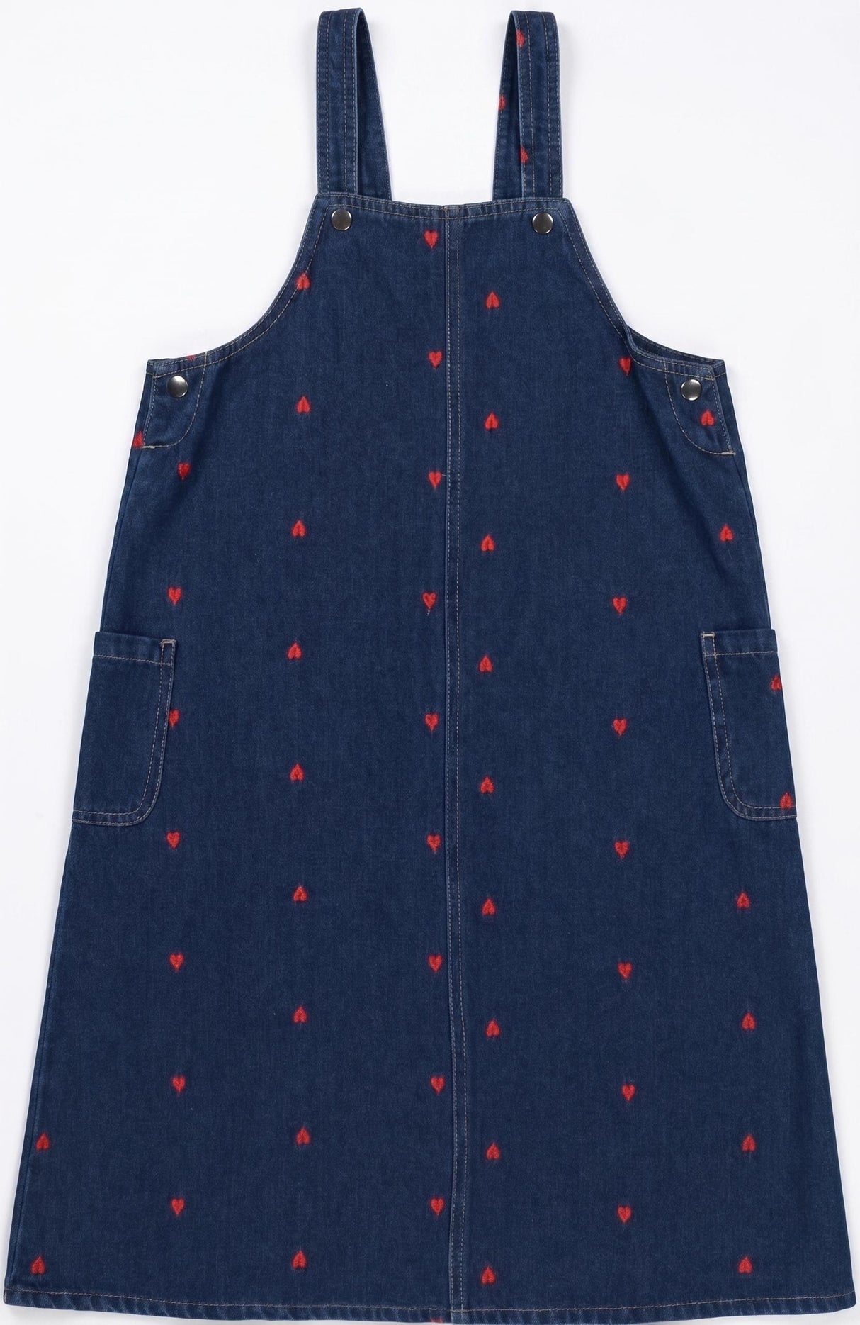 Bonjoy Girls Printed Heart Denim Jumper - TW26010J
