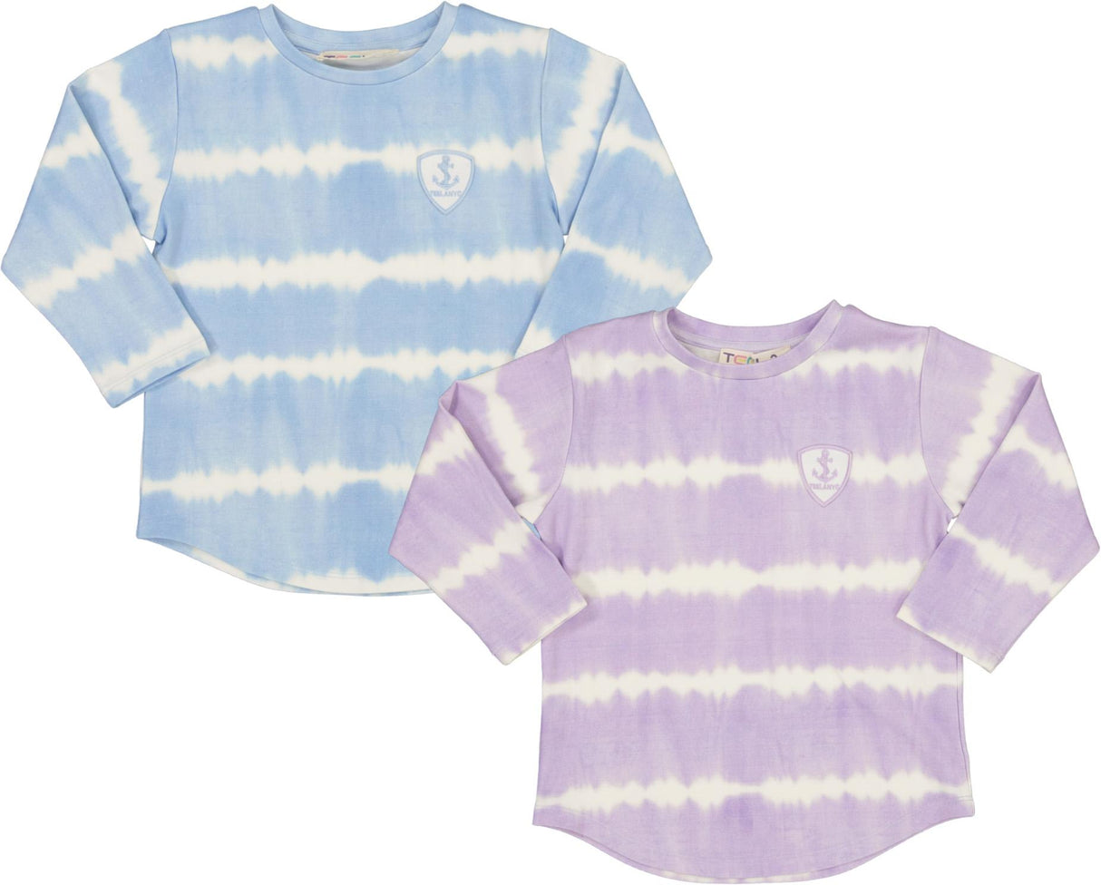 Teela Girls Teens Tie Dye 3/4 Sleeve T-shirt - 22-011