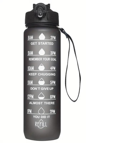 ShirtStop Motivational Water Bottle with Carrying Strap