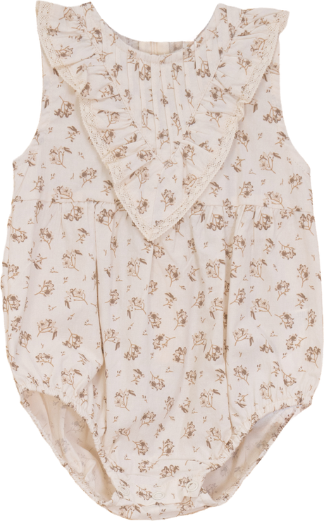 Charlotte & George Baby Girls Yoke Bubble Romper - SB6CP7321O