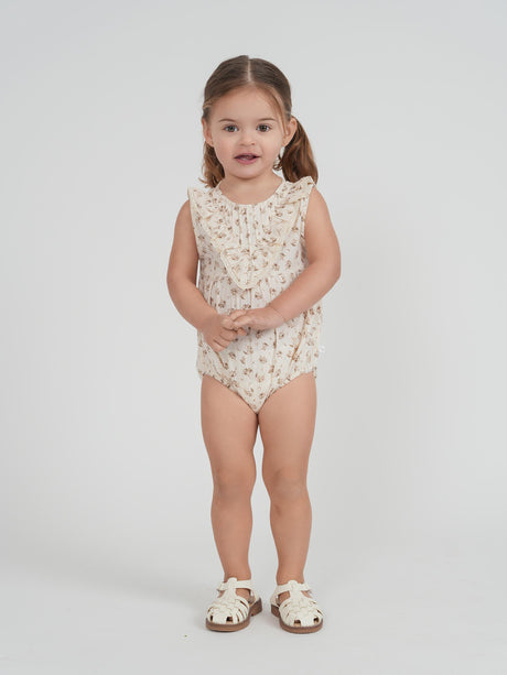 Charlotte & George Baby Girls Yoke Bubble Romper - SB6CP7321O
