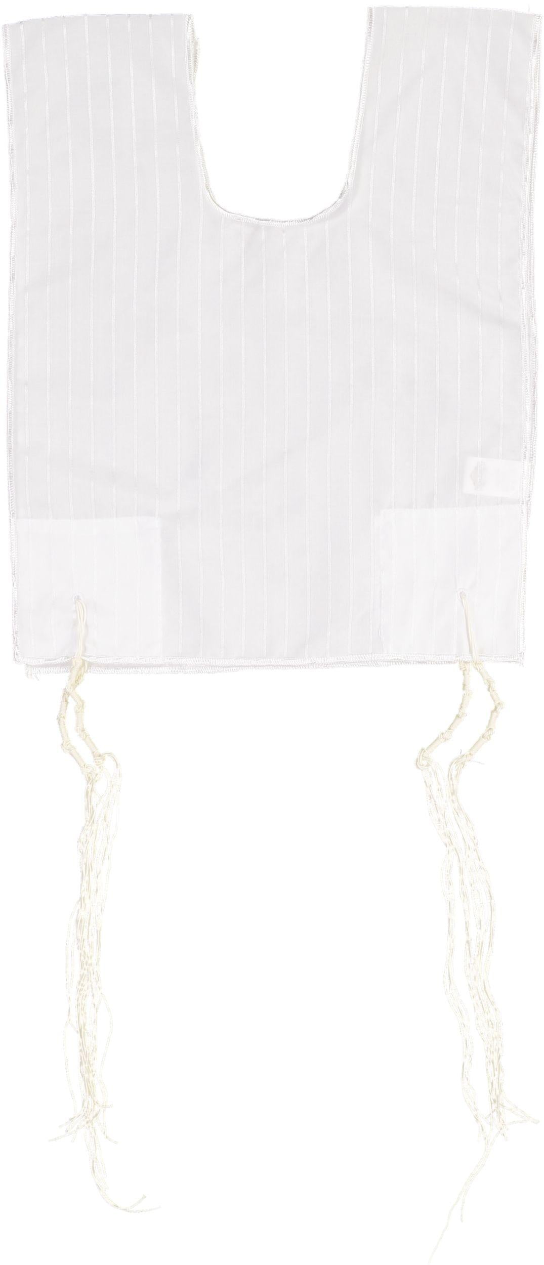 Malchut Boys Poly/Cotton Round-Neck Tzitzis with Ashkenaz Strings