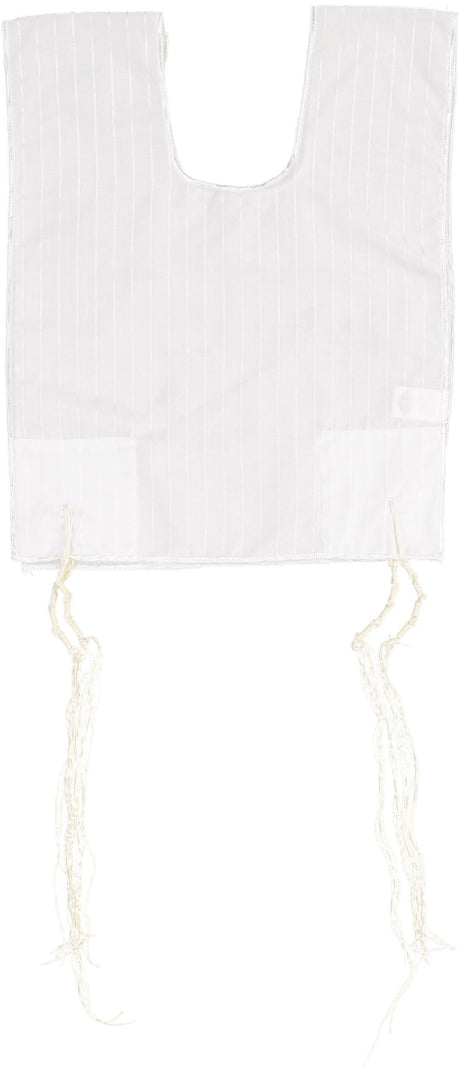 Malchut Boys Poly/Cotton Round-Neck Tzitzis with Ashkenaz Strings