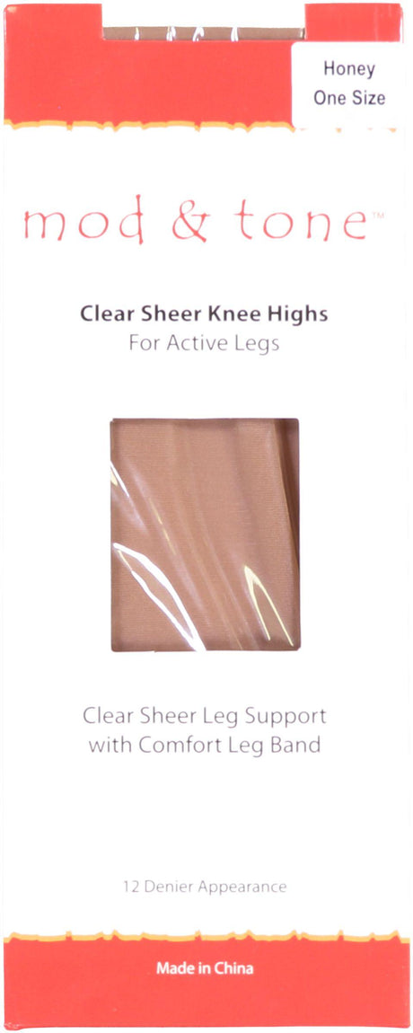 Mod & Tone Womens Clear Sheer Knee High - 1520