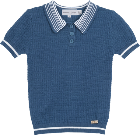 Charlotte & George Boys Short Sleeve Polo Sweater - SB6CP7356