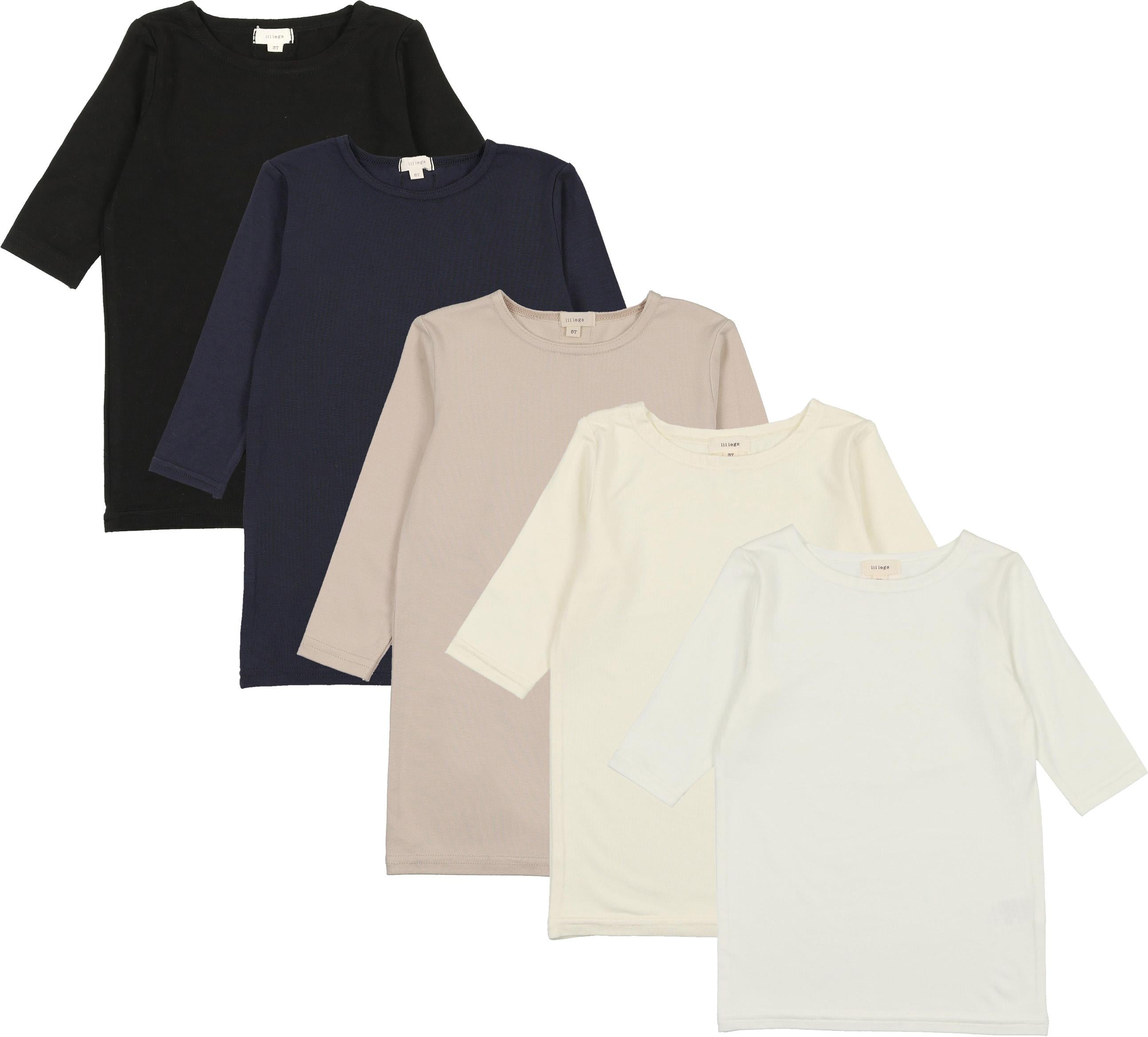 Lil Legs Bamboo Collection Girls 3/4 Sleeve T-shirt Tee - TQBT Lil Legs Bamboo Collection Girls 3/4 Sleeve T-shirt Tee - TQBT