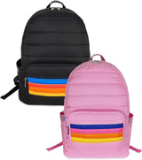 Top Trenz Retro Stripes Puffer Backpack - BP-PUFB-RETRO