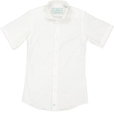 T.O. Collection Boys Green Label White Short Sleeve Dress Shirt