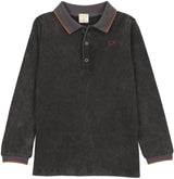 Analogie by Lil Legs Stitch Studio Collection Boys Long Sleeve Polo Shirt - AF26T700