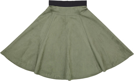 Paniz Womens Suede A-Line Skirt - SK490-1