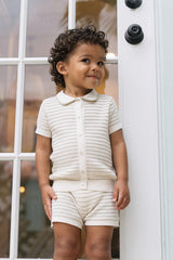 Analogie by Lil Legs Mountain Meadows Collection Baby Boys Textured Stripe Knit Outfit - TSKST