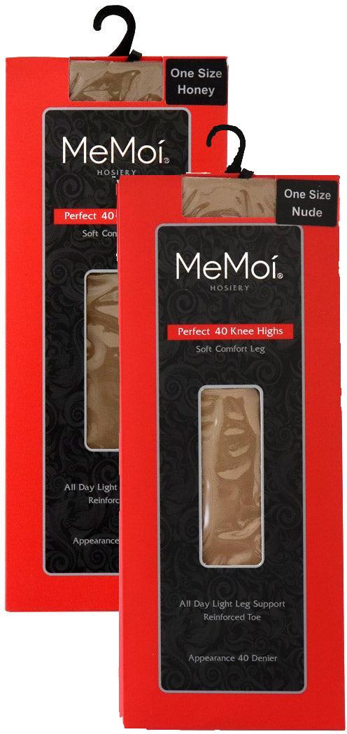 Memoi Womens Perfect 40 Denier Knee Highs - MS-724