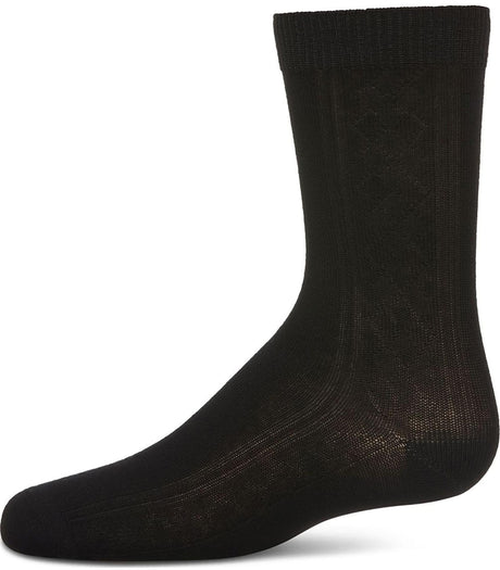 Memoi Boys Clocking Argyle Crew Dress Socks - MK-144