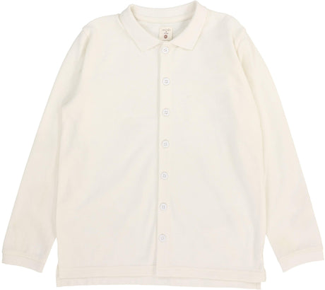 Lil Legs Wardrobe Staples Collection Boys Long Sleeve Button Down Polo Shirt - AF26T701