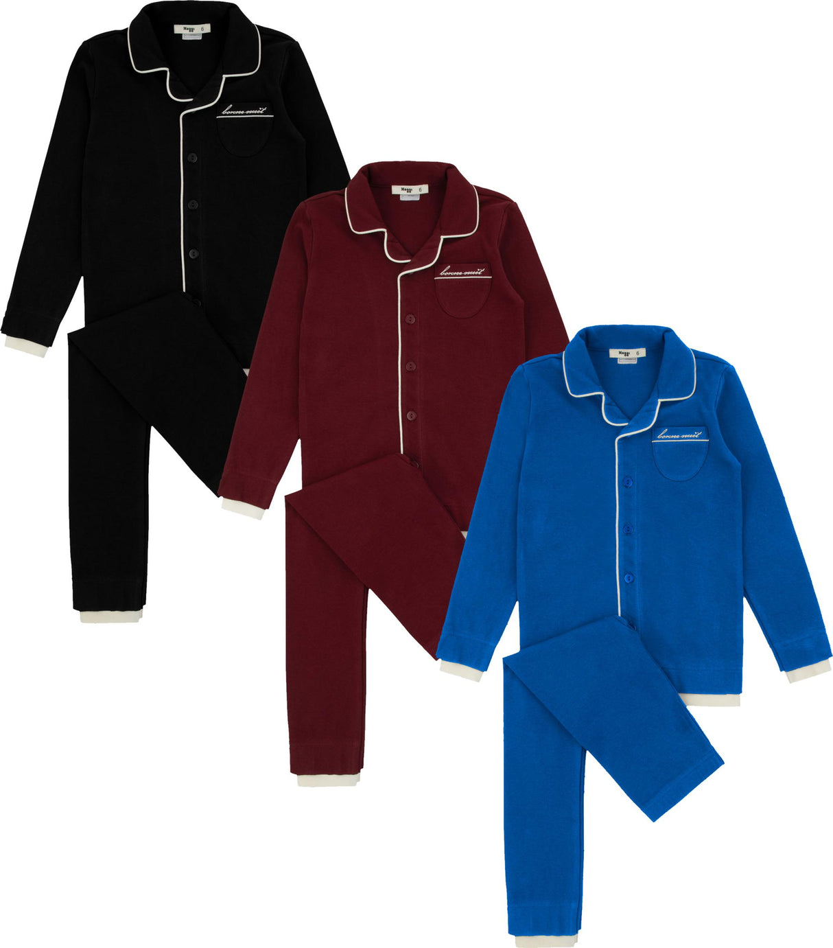 Noggi Boys Girls Velour Grandpa Pajamas - 215011