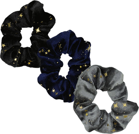 Keshet Metallic Stars Velour Scrunchy - S2551
