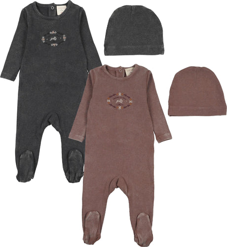 Analogie by Lil Legs Stitch Studio Collection Baby Boys Girls Cotton Footie - AF26S313