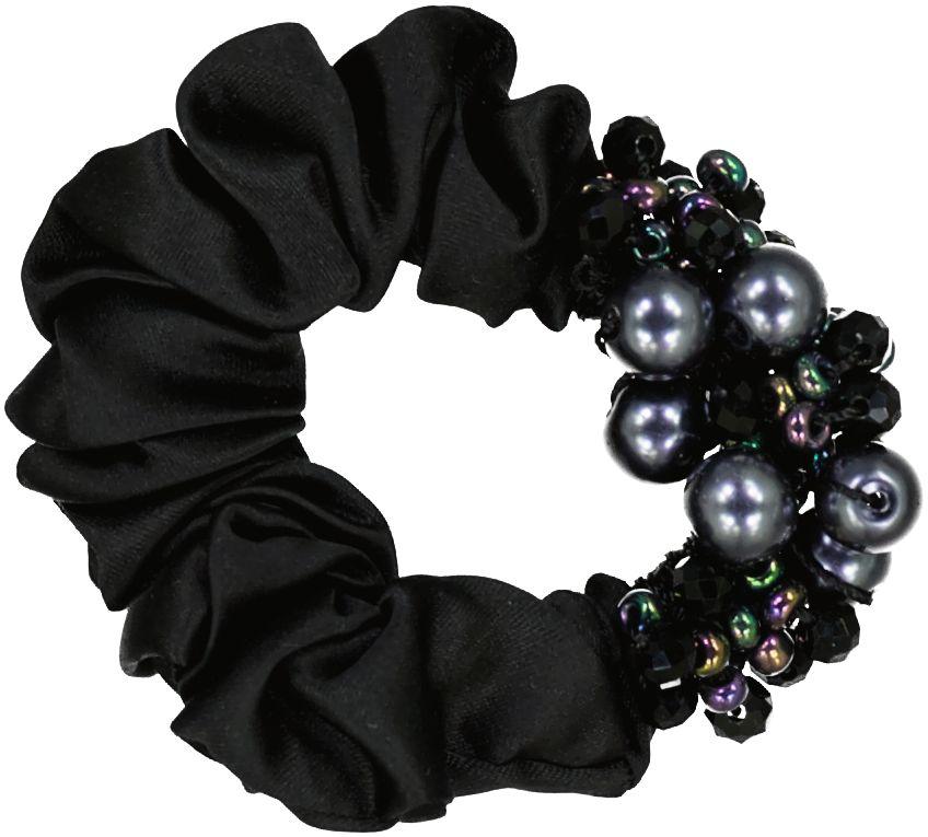 Keshet Satin & Beaded Scrunchy - S2557