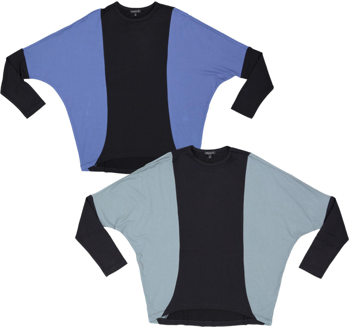 Paniz Womens Dolman Sleeve Colorblock T-shirt - PT2231