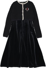 Lil Legs Dressy Loungewear Collection Girls Teens Maxi Robe Jumper & Cardigan Set - AF26D213