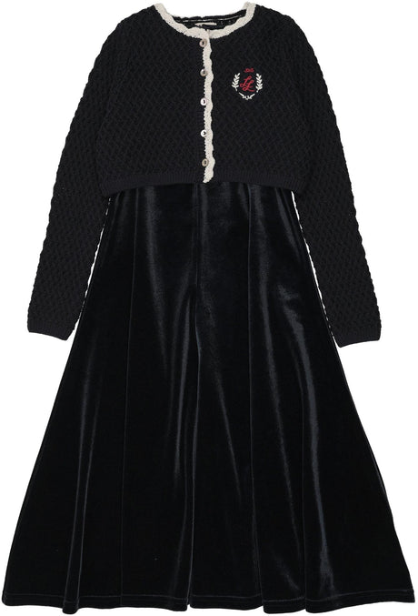 Lil Legs Dressy Loungewear Collection Girls Teens Maxi Robe Jumper & Cardigan Set - AF26D213