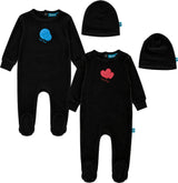 LayLay Baby Boys Girls Puffed Shape Velour Footie & Beanie Set - W26-168B