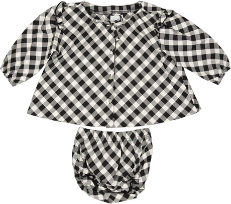 Klai Baby Girls Checked Outfit - TD28112
