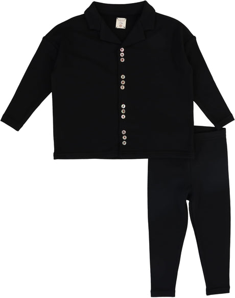 Lil Legs Dressy Loungewear Collection Boys Girls Button Front Cotton Pajamas - LLS27TP405