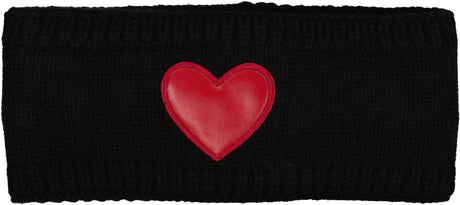 Dacee Leather Heart Knit Headwrap - HW32A