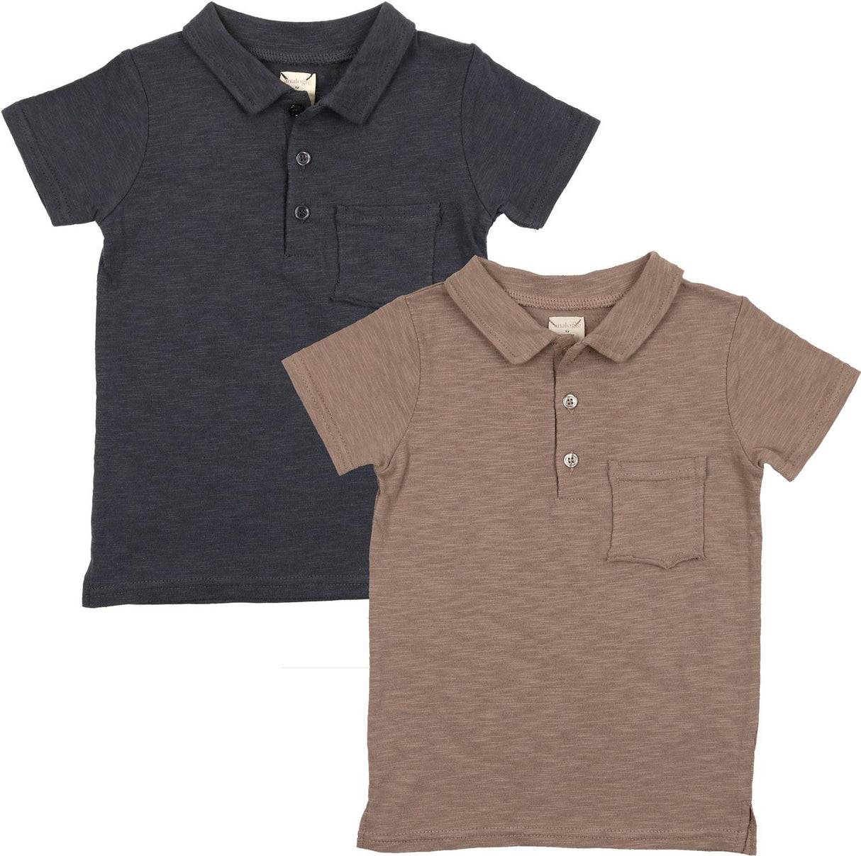 Analogie by Lil Legs Terry Collection Boys Short Sleeve Textured Rolled Edge Polo Shirt