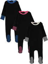 Lil Legs Loungewear Collection Baby Boys Girls Striped Cuff Cotton Stretchie - LSAF