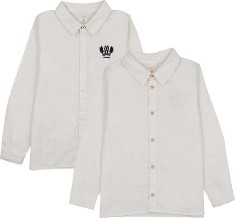Analogie by Lil Legs Signature Collection Boys Long Sleeve Logo Dress Shirt - AF26T711