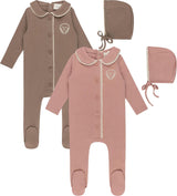 L'amour Lou Baby Boys Girls Grandpa Emblem Cotton Footie - LLFW08