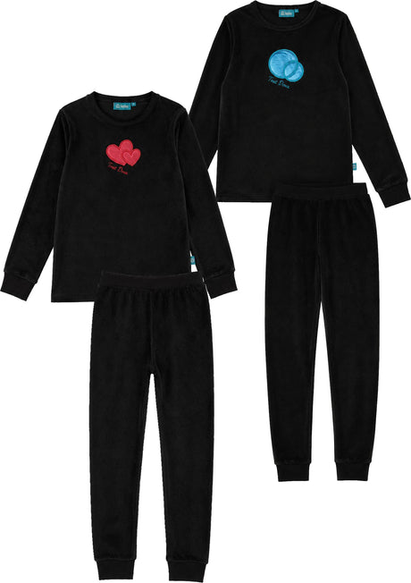 LayLay Boys Girls Puffed Shape Velour Pajamas - W26-168JS