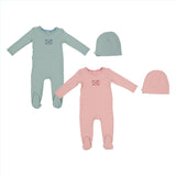 Mon Cheri Baby Boys Girls Cotton Envelope Footie & Beanie Set - MC209/MC210