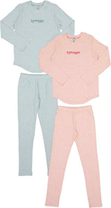 Crew Lounge Boys Girls Striped Ribbed Cotton Pajamas - SG2710