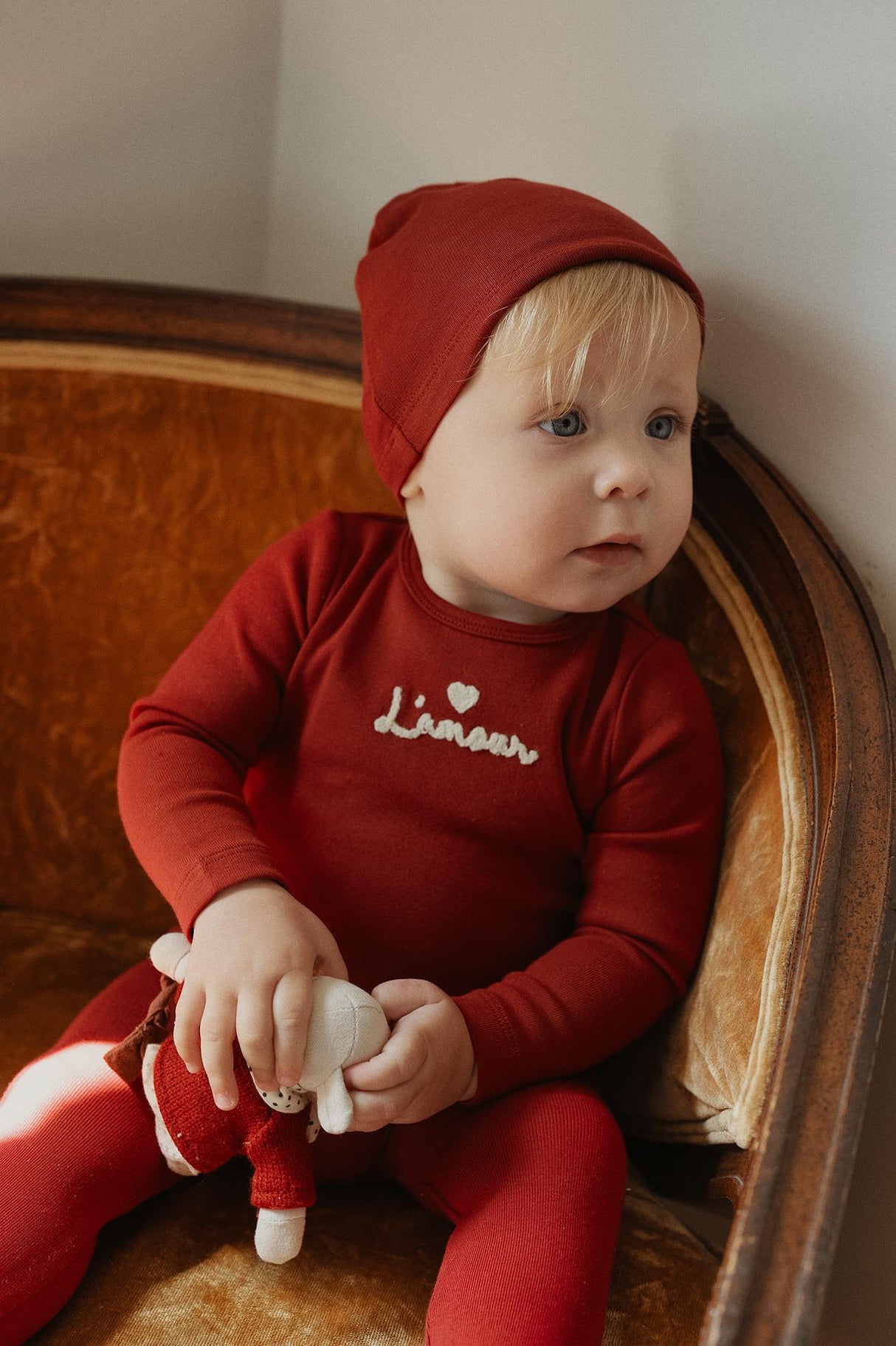 L'amour Lou Baby Boys Girls Rope Embroidered Cotton Footie - LLFW02