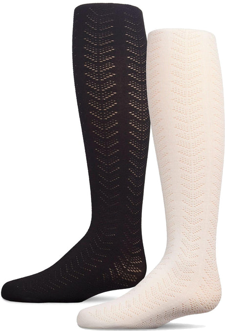 Memoi Girls Multi Chevron Luxe Cotton Tights - MKF-4094
