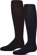Memoi Girls Terry Heart Cotton Tights - MKF-4084