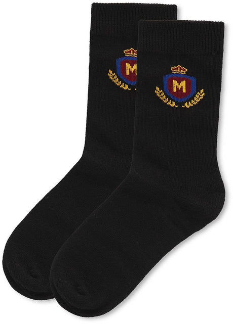 Memoi Boys Crest Crew Socks - MK-146