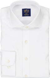 Alfa Perry Boys Solid White Long Sleeve Dress Shirt - APSHB-SL7-BC