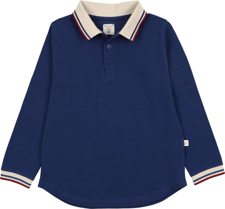 Analogie by Lil Legs Limited Capsule No Words Collection Boys Long Sleeve Polo Shirt - AF26T729C